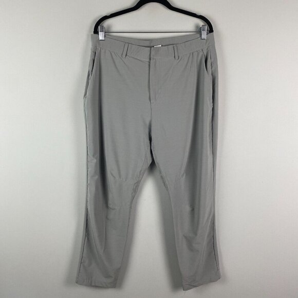 Fabletics The Only Pant Mens Large Short 26" Inseam Gray Drawstring - Picture 1 of 12